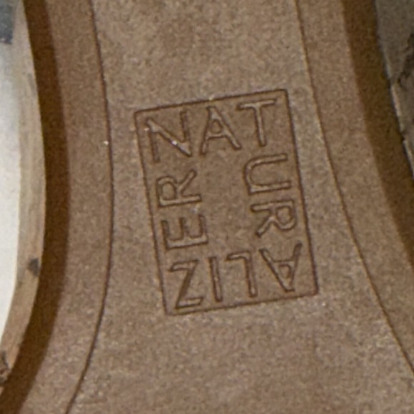 Naturalizer Cami Cork Wedge Blue Leather Ankle Strap Sandals US Size 9.5M - Picture 9 of 10